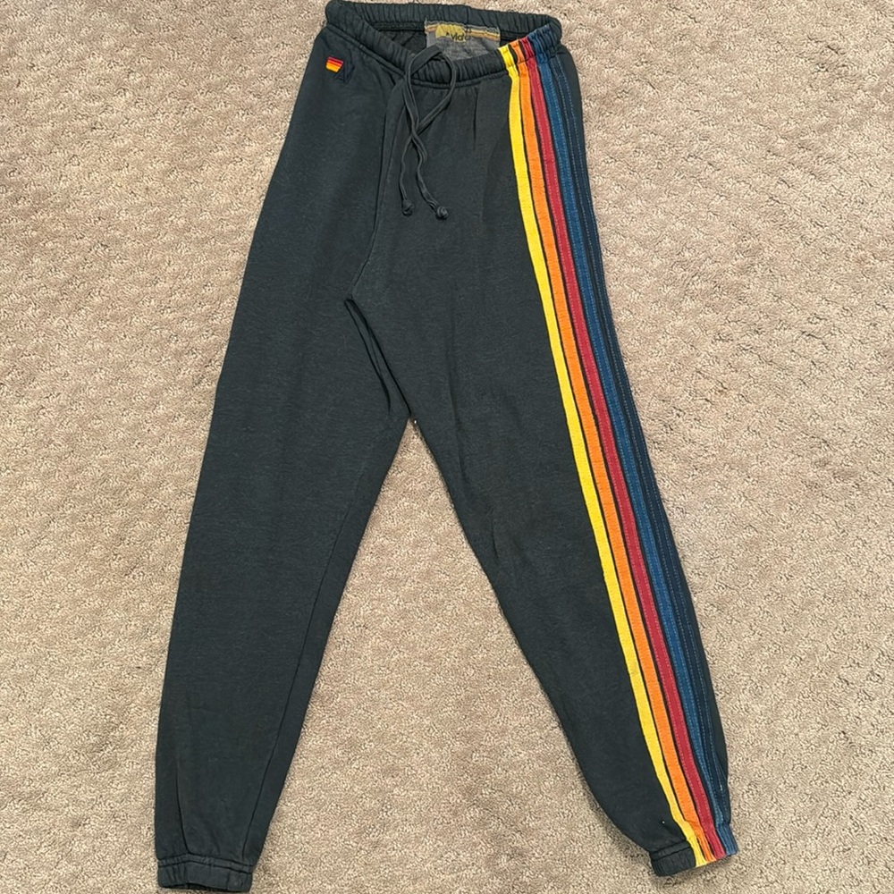Aviator Nation 5 Stripe Sweatpants - Charcoal